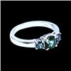 Image 2 : 1.30CT NATURAL ALEXANDRITE 14K WHITE GOLD RING