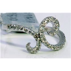 14K WHITE GOLD RING 2.30GRAM  DIAMOND 0.54CT