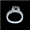 Image 2 : 1.40CT TREATED BLACK DIAMOND 14K WHITE GOLD RING 2PC