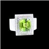 Image 1 : 3.80CT NATURAL BURMA PERIDOT 14K W/G RING