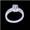 Image 2 : 1.73CT NATURAL CEYLON PADPARADSCHA SAPPHIRE 14K WHITE GOLD RING