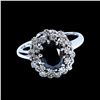 Image 1 : 1.24CT TREATED BLACK DIAMOND 14K WHITE GOLD RING