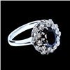 Image 2 : 1.24CT TREATED BLACK DIAMOND 14K WHITE GOLD RING