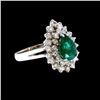 Image 2 : 1.73CT NATURAL COLUMBIAN EMERALD 18K WHITE GOLD RING