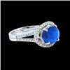 Image 2 : 4.76CT NATURAL CEYLON BLUE SAPPHIRE 14K W/G RING