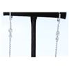 Image 3 : 14K WHITE GOLD DIAMOND EARRING:4.47 GRAMS/DIAMOND:1.37CT