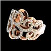 Image 2 : 0.60CT NATURAL DIAMOND 14K ROSE GOLD RING