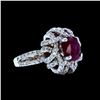 Image 2 : 3.56CT NATURAL RUBY 14K WHITE GOLD RING