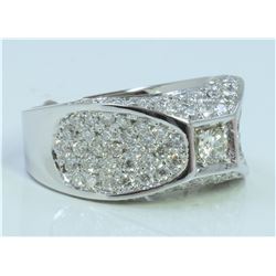 14K WHITE GOLD RING 8.90 GRAM  DIAMOND 1.80CT DIAMOND 0.16CT CENTER