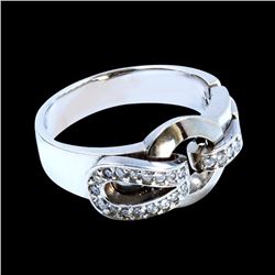 0.30CT NATURAL DIAMOND 14K WHITE GOLD RING