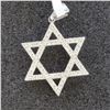 Image 1 : 14K WHITE GOLD STAR DAVID PENDANT 2.47GRAM/DIAMOND 0.43CT/#R8001