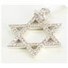 Image 2 : 14K WHITE GOLD STAR DAVID PENDANT 2.47GRAM/DIAMOND 0.43CT/#R8001