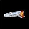 Image 2 : 1.30CT NATURAL SPESSARTITE 14K WHITE GOLD RING