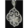 Image 1 : 18K WHITE GOLD DIAMOND PENDANT:7.55 GRAMS/DIAMOND:0.88CT