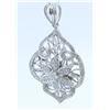 Image 3 : 18K WHITE GOLD DIAMOND PENDANT:7.55 GRAMS/DIAMOND:0.88CT