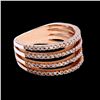 Image 1 : 0.47CT NATURAL DIAMOND 14K ROSE GOLD RING