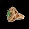 Image 2 : 3.73CT NATURAL ALEXANDRITE 14K ROSE GOLD  RING