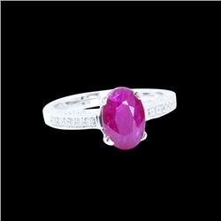 2.11CT NATURAL RUBY 14K W/G RING