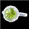 Image 2 : 4.01CT NATURAL BURMA PERIDOT 14K W/G RING