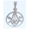 Image 1 : 14K WHITE GOLD DIAMOND PENDANT:4.99 GRAMS/DIAMOND:0.72CT