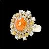 Image 2 : 5.33CT NATURAL SPESSARTITE 14K Y/G RING