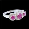 Image 2 : 1.87CT NATURAL RUBY 14K WHITE GOLD RING