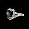 Image 1 : 4.41CT NATURAL BURMA BLUE SPINEL 14K WHITE GOLD RING