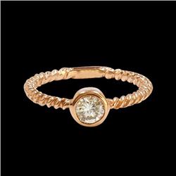 0.40CT NATURAL DIAMOND 14K ROSE GOLD RING