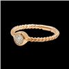 Image 2 : 0.40CT NATURAL DIAMOND 14K ROSE GOLD RING