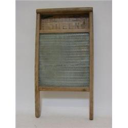 A PINE WASH BOARD, 'The Glass Queen', height 60cm 20-30...