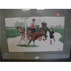 EDWARDS LIONEL COLOUR PRINT, 'Every Couple is worth a Pair' 30cm by 50cm  80-120...