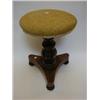 Image 1 : A ROSEWOOD PIANO STOOL, mid 19th Century, circular swivel seat, acanthus carved support, tripod p...