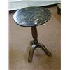 Image 1 : A NAIVE OAK PEDESTAL TABLE, Georgian, circular fixed top, baluster column carved oak of the solid...