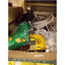 BOX OF ELECTRONICS, NEW PICTURE FRAMES AND MORE