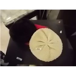 HATS-  1 FUR STYLE , 2 KNITTED- 3 TTL