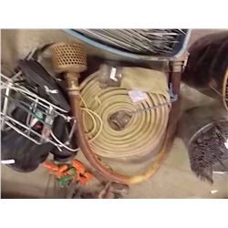 FIRE HOSE - APPROX. 50' & TRASH PUMP HOSE WITH SCREEN = 2 PC TTL - CAN USE WITH LOT 101