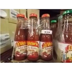 HOT SAUCE -  "LA VICTORIA" - 6X8 OZ - SALSA BRAVA - SPICEY