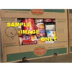 LARGE BANANA BOX OF ASSORTED FOOD