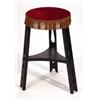 Image 1 : Arts and Crafts oak framed stool with red v…