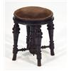 Image 1 : Victorian ebonised music stool on turned le…