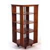 Image 1 : Edwardian oak four tier revolving bookcase …