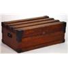 Image 1 : Walnut and oak iron bound shipping chest wi…