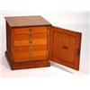 Image 1 : Edwardian oak collector's cabinet fitted a …