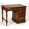 Image 1 : Small oak Arts and Crafts style desk with a…