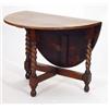 Image 1 : Oval oak drop leaf table on barleytwist sup…