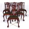 Image 1 : Set of six mahogany framed Chippendale styl…