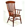 Image 1 : Victorian oak slat back open armchair…