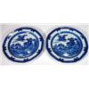 Image 1 : Pair of early 19th century blue and white p…