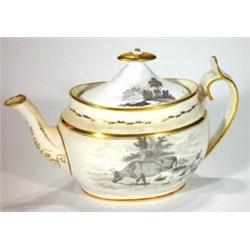 Early 19th century white pottery Spode teap…