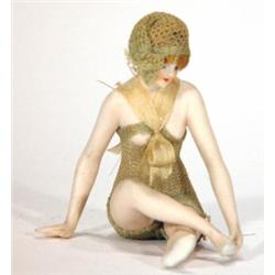 Hand painted German bisque Art Deco figurin…